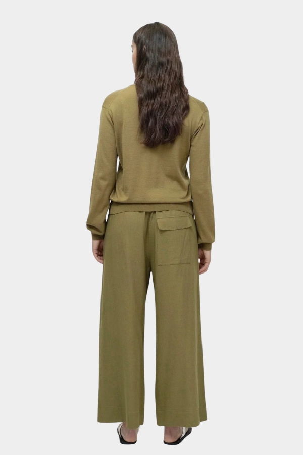 Mijeong Park Linen Blend Cropped Pants - Green