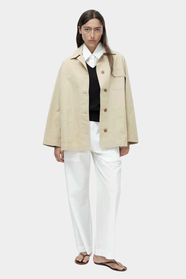 Mijeong Park Linen Blend Work Jacket - Beige