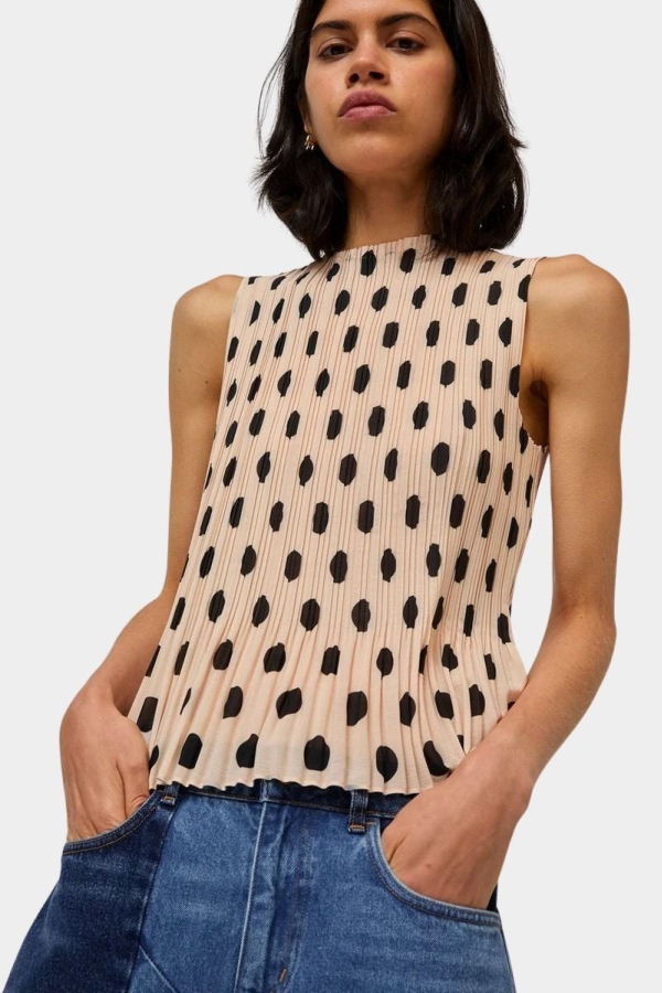 No.6 Rae Tank - Cream Dot