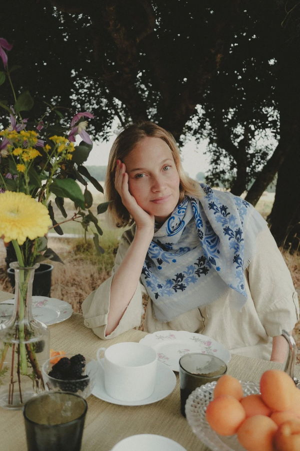 Maison Lecomte Flament Bandana Wool/Silk Scarf