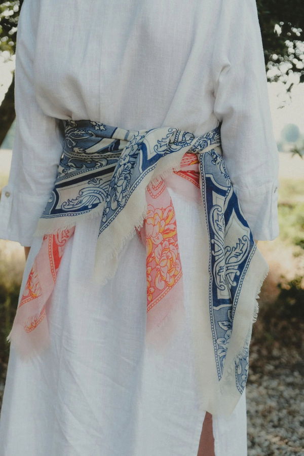 Maison Lecomte Flament Mosaic Wool/Silk Scarf