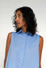 Abacaxi Scallop Hem Sleeveless Shirt - Thumbnail 5