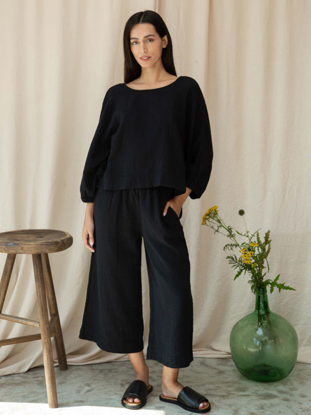 Beaumont Organic Ivy Cheesecloth Top - Image 1 of 5