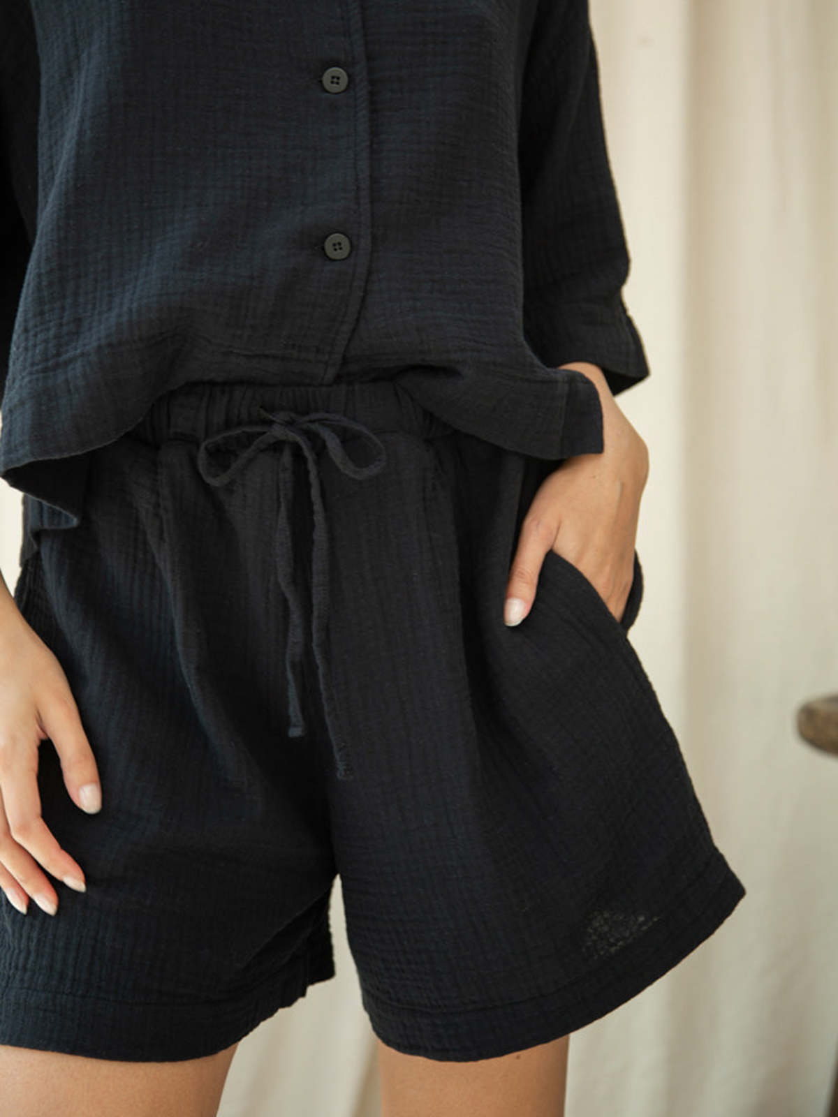 Beaumont Organic Paola Shorts - Black - Image 2 of 6