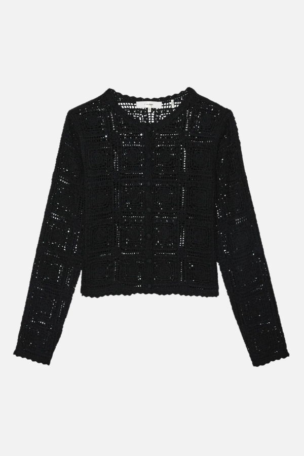 FRAME Denim The Crochet Cardi Cardigan