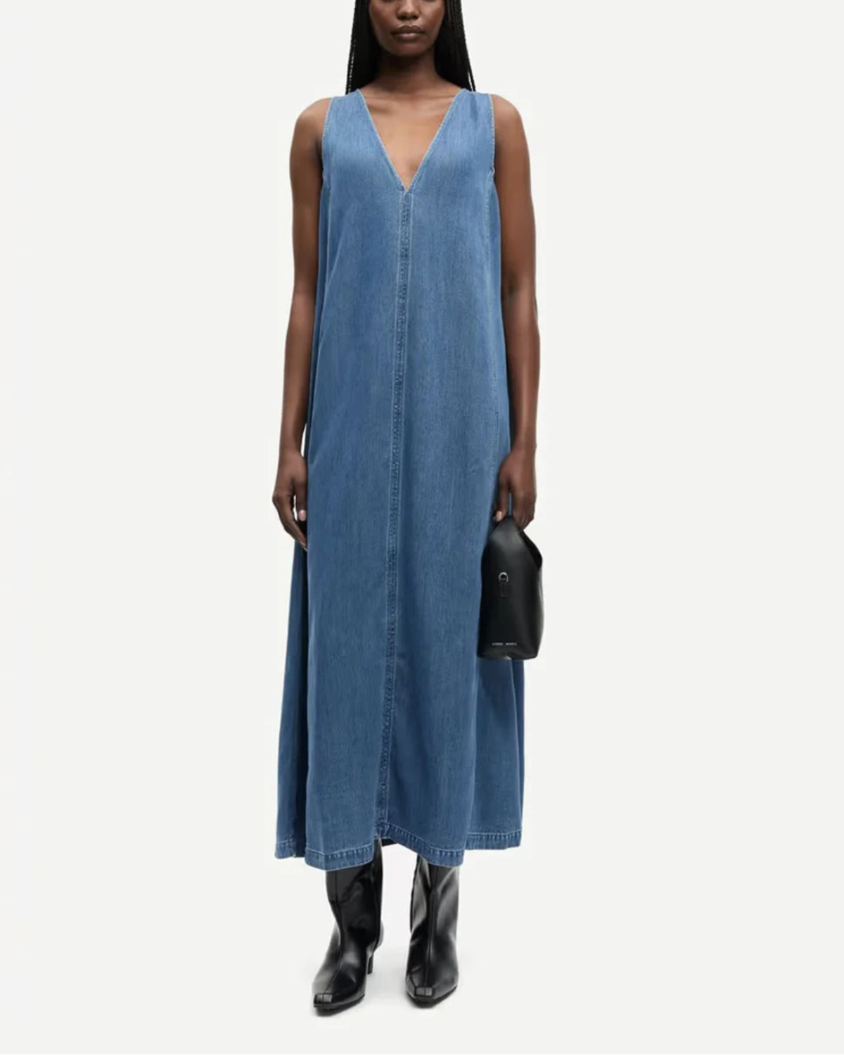 Samsøe Samsøe Saskylar Dress - Medium Wash Denim - Image 2 of 6