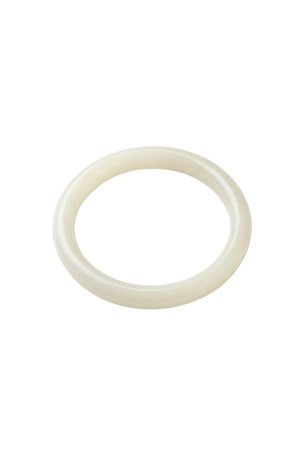 seree 1994 Off white thin jade bangle - Off White