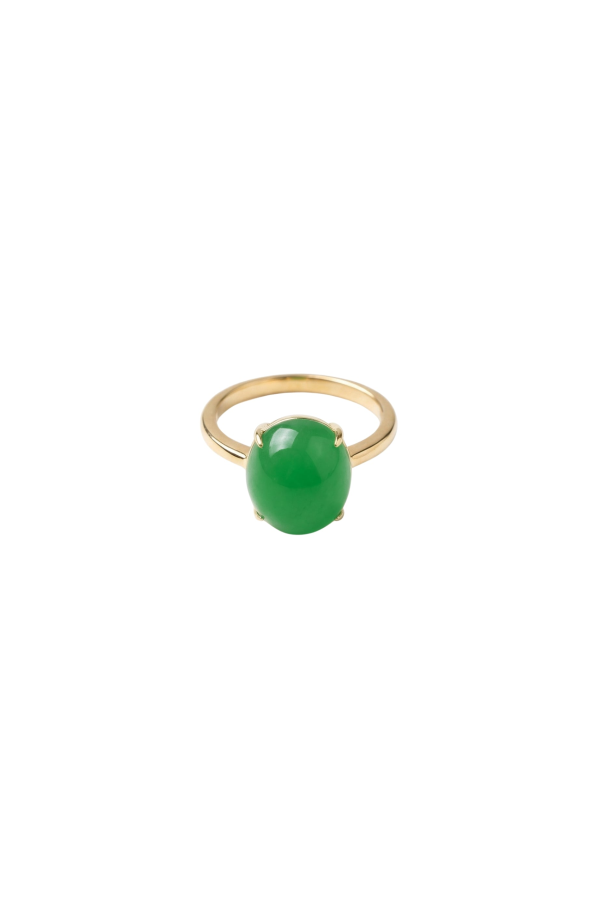 seree Dew Green Jade Stone Ring - Green