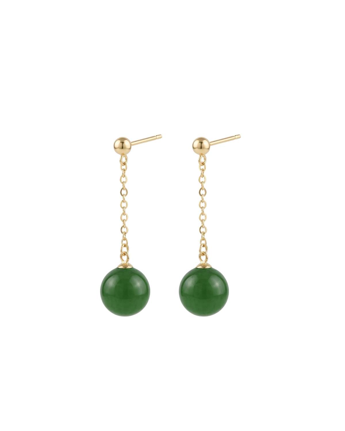 seree Drew Green Jade Drop Earrings - Image 1 of 3