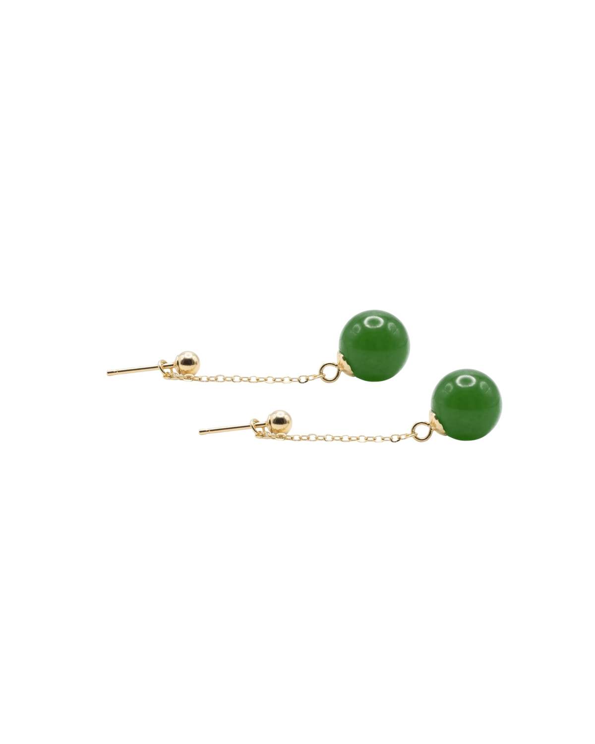 seree Drew Green Jade Drop Earrings - Image 2 of 3