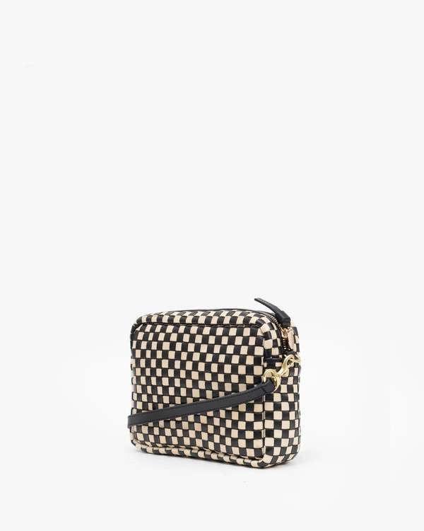 Clare V. Midi Sac Woven Checker Crossbody Bag