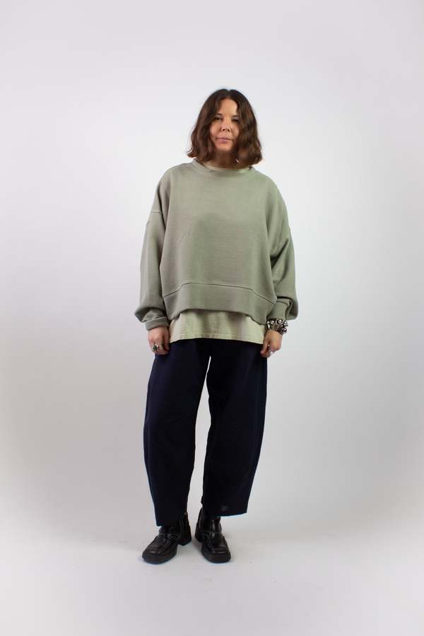 NA NIN Margot Rippled Cotton Sweatshirt - Mineral NA NIN Margot Rippled Cotton Sweatshirt - Mineral