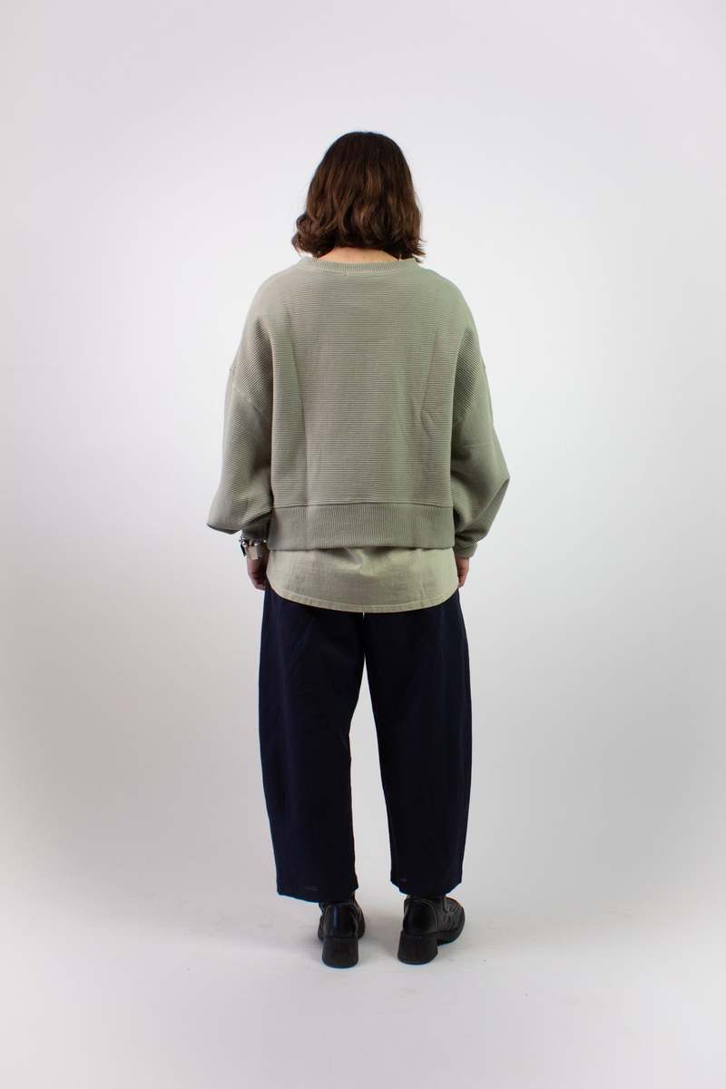 NA NIN Margot Rippled Cotton Sweatshirt - Mineral