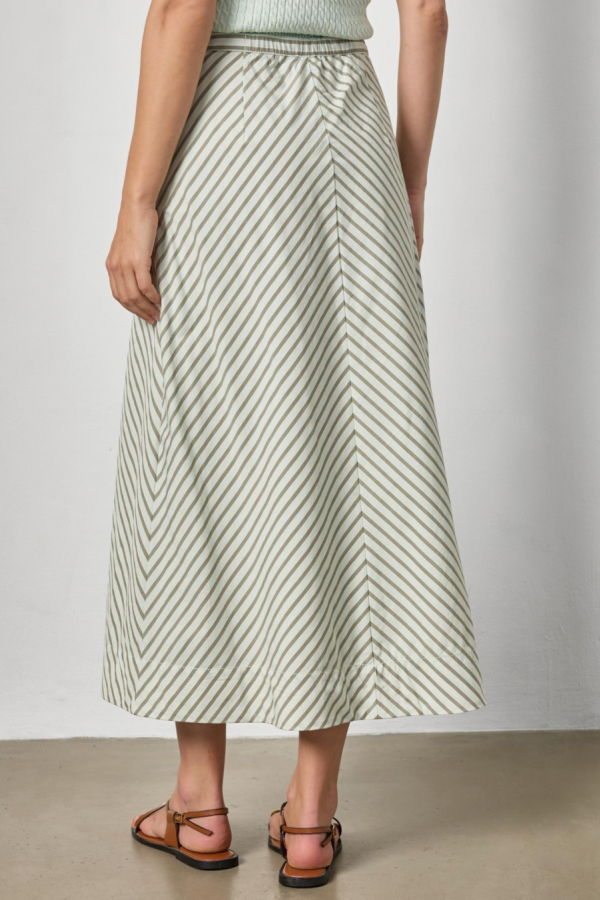 Lilla P. Stripe Maxi Skirt - Pool Stripe