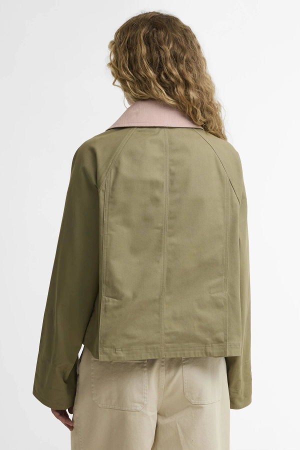 Barbour Cropped Beadnell Casual Jacket - Bleached Olive