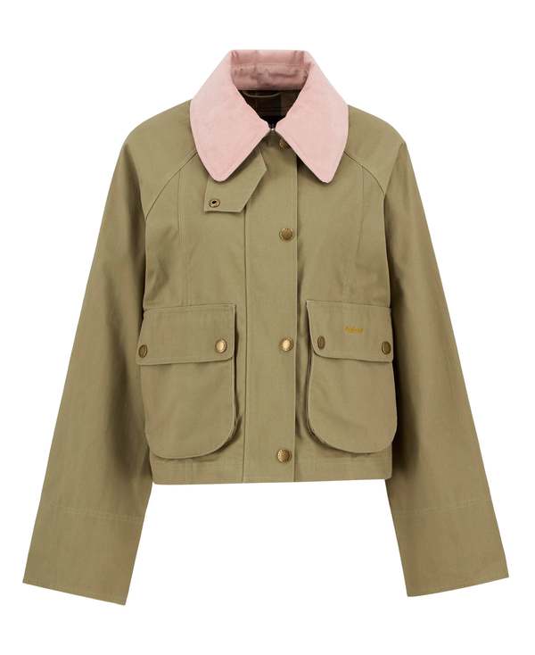 Barbour Cropped Beadnell Casual Jacket - Bleached Olive