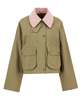 Barbour Cropped Beadnell Casual Jacket - Bleached Olive - Thumbnail 3