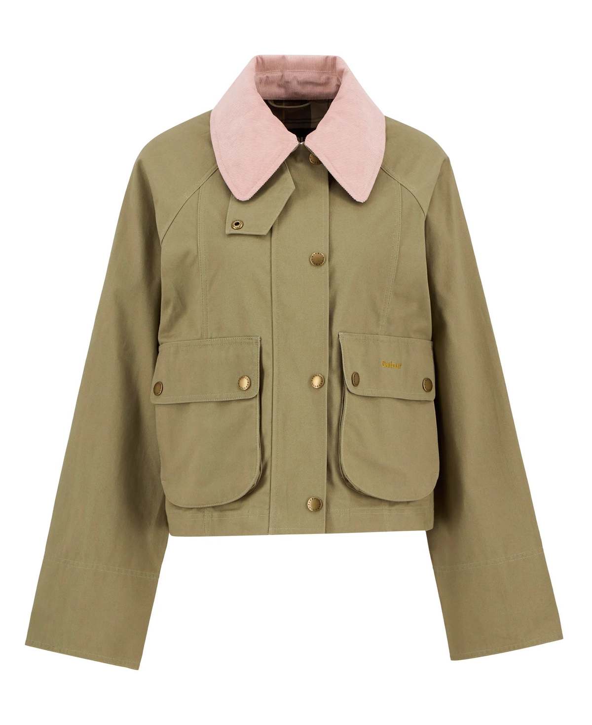 Barbour Cropped Beadnell Casual Jacket - Bleached Olive - Image 3 of 3