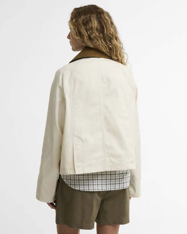 Barbour Cropped Beadnell Casual Jacket - Light Pearl