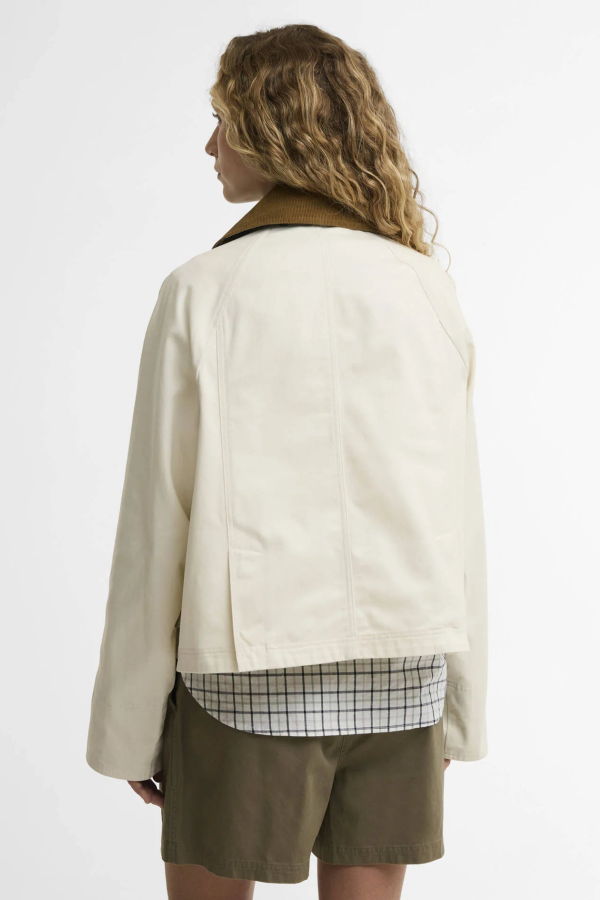 Barbour Cropped Beadnell Casual Jacket - Light Pearl
