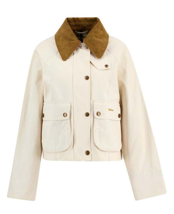 Barbour Cropped Beadnell Casual Jacket - Light Pearl