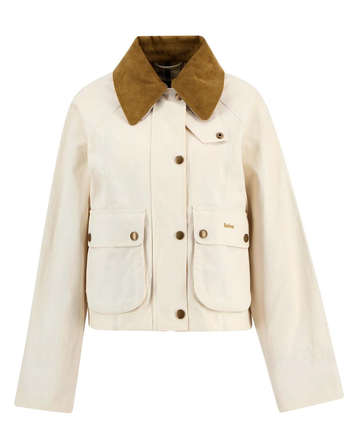Barbour Cropped Beadnell Casual Jacket - Light Pearl - Image 3 of 3