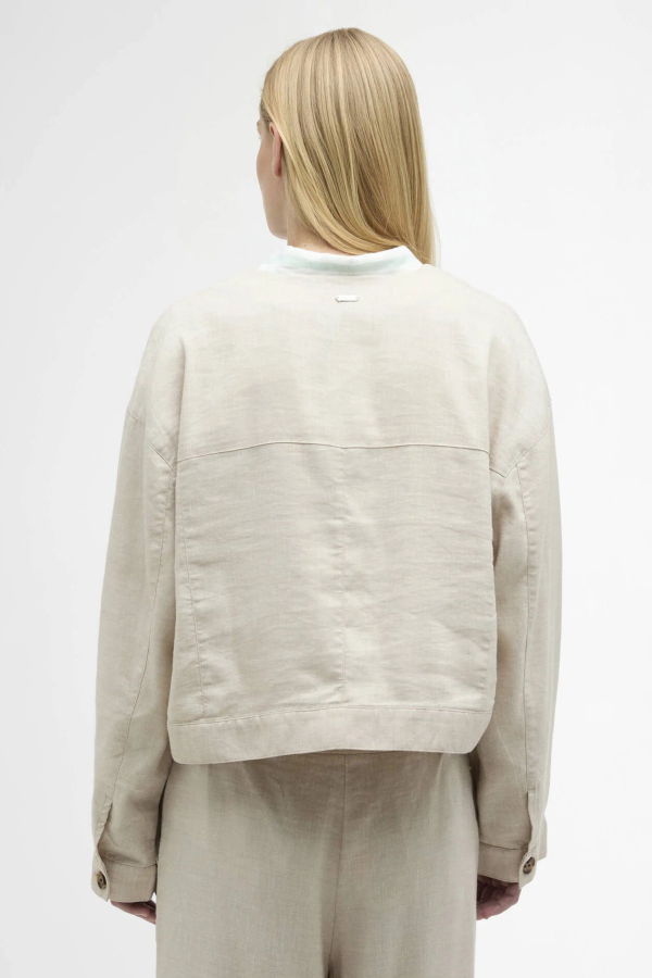 Barbour Gabby Collarless Overshirt - Barbour Mist