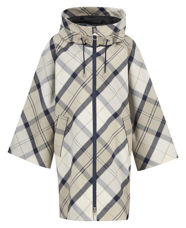 Barbour Kinsale Tartan Showerproof Cape - Dress Navy Tartan