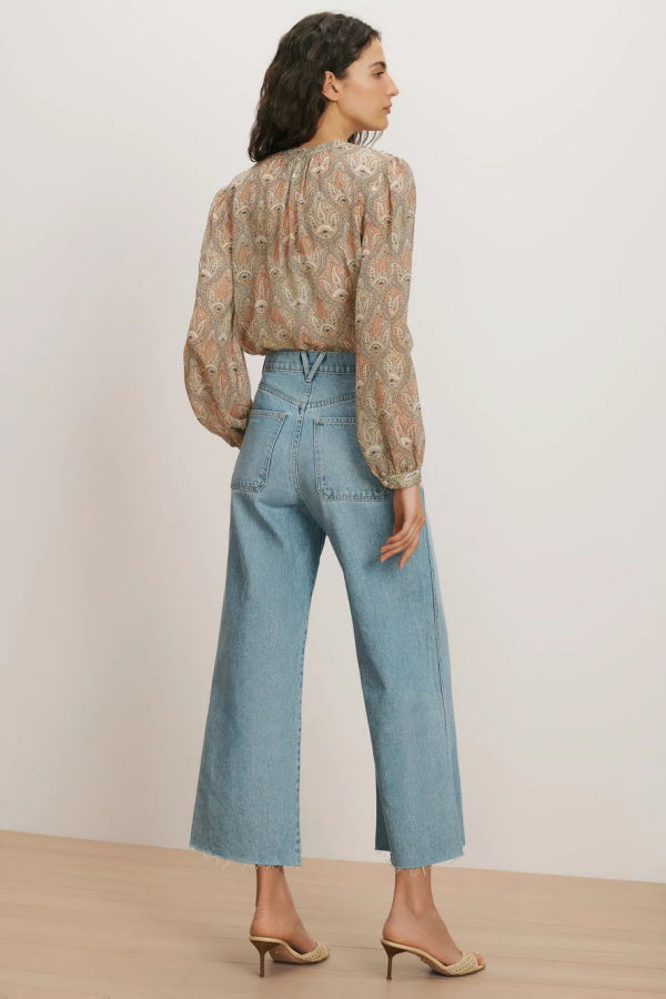 Veronica Beard Ashlynn Top - Stone Khaki Multi