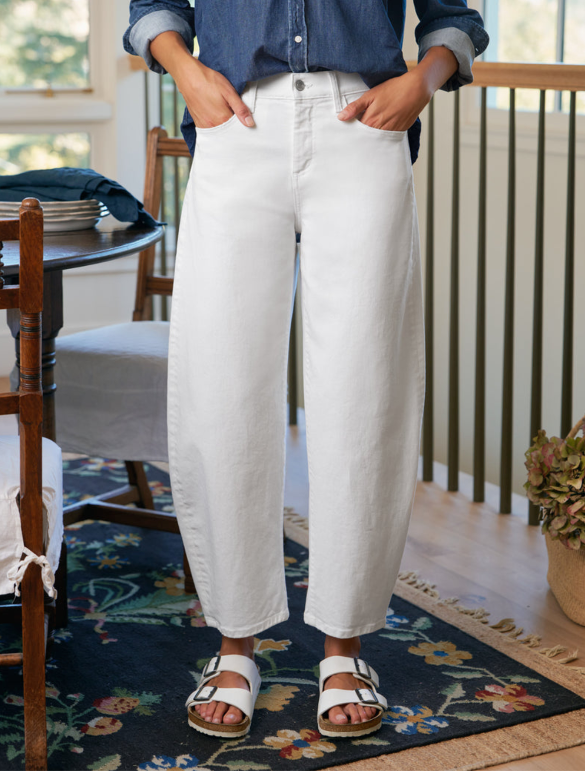 Frank & Eileen Brennan Barrel Jean - White - Image 1 of 4