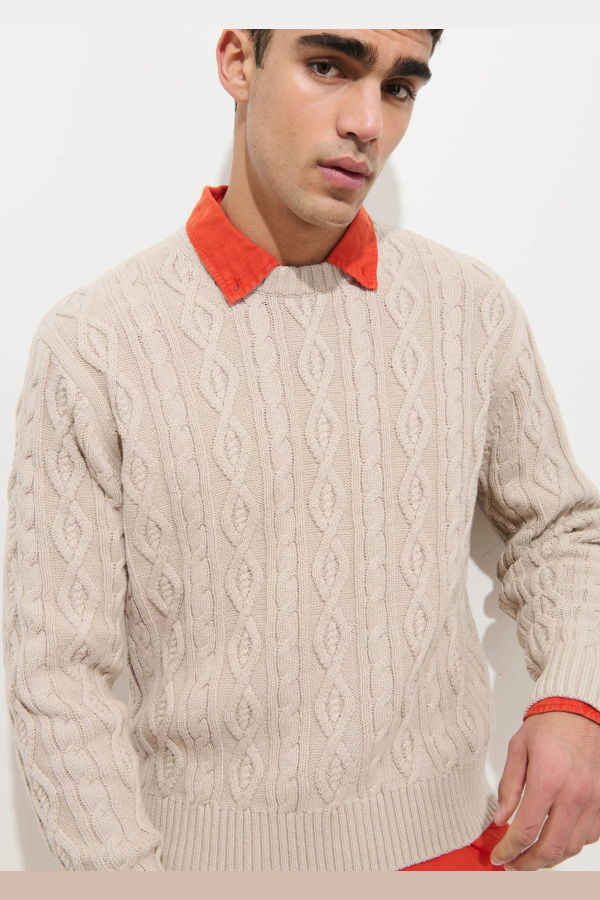 Alex Mill Aaron Cable Sweater in Cotton