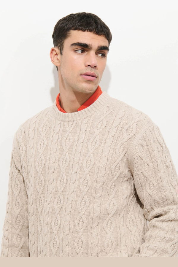 Alex Mill Aaron Cable Sweater in Cotton