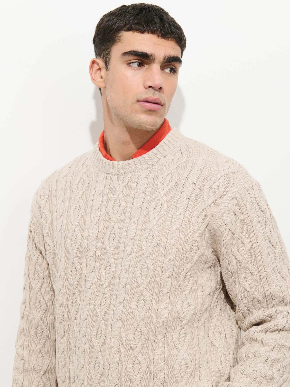 Alex Mill Aaron Cable Sweater in Cotton - Image 2 of 5