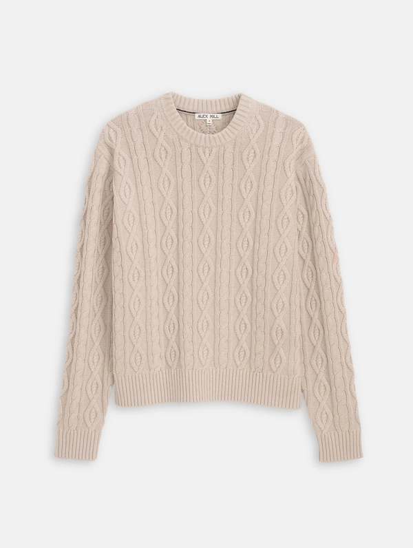 Alex Mill Aaron Cable Sweater in Cotton