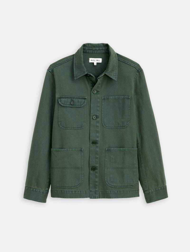 Alex Mill Garment Dyed Work Jacket in Recycled Denim
