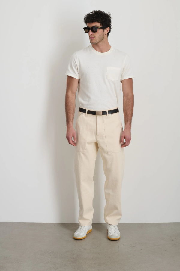 Alex Mill The Painter Recycled Denim Pant - Natural
