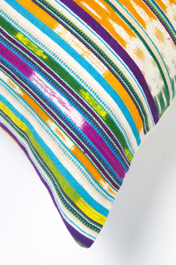 Archive New York Vintage Ikat Pillow - Green/Peach