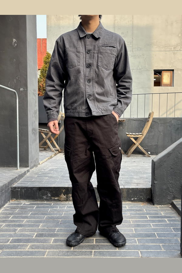 The NKC Store Patin Cargo Pants - Black Denim