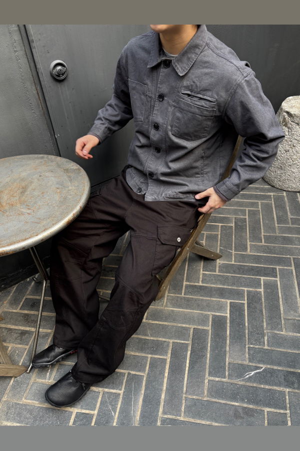 The NKC Store Patin Cargo Pants - Black Denim