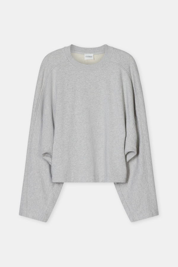 Closed Sweatshirt With Gathered Details