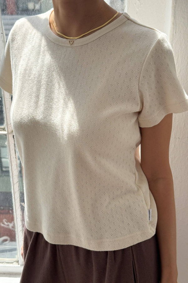 Le Bon Shoppe Pointelle Babe Tee