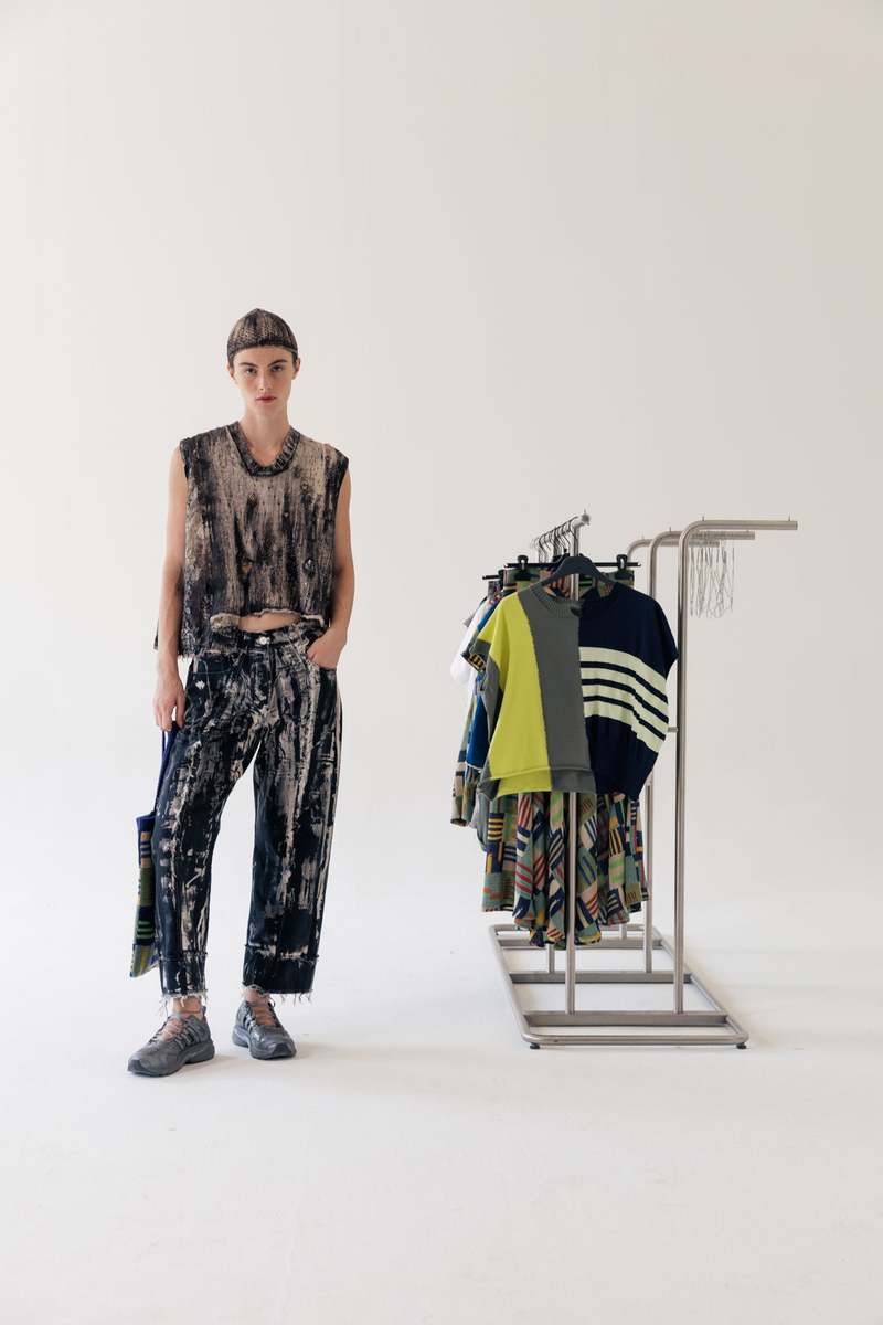 Serienumerica 5 Pocket Trouser - Hand Painted