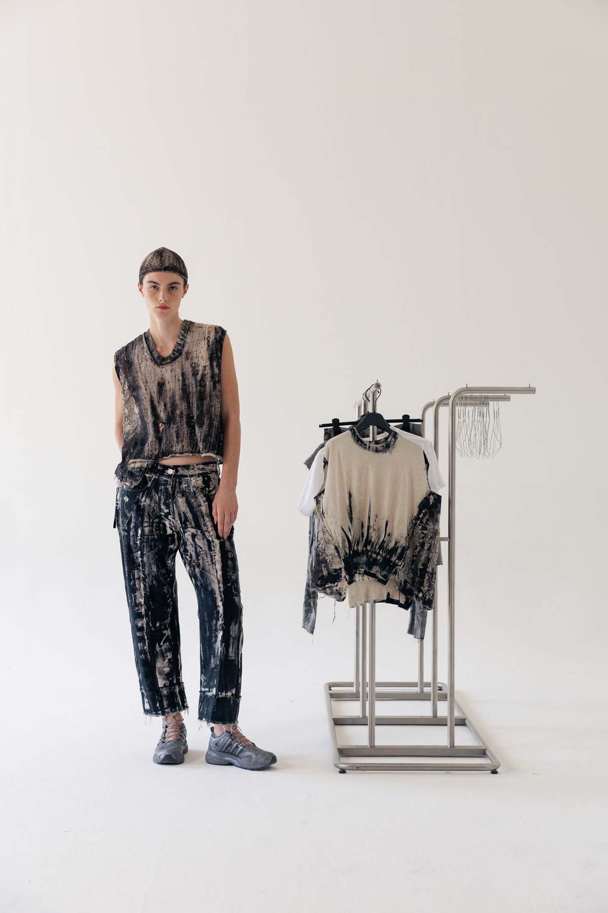 Serien°umerica 5 Pocket Trouser - Hand Painted - Image 4 of 5