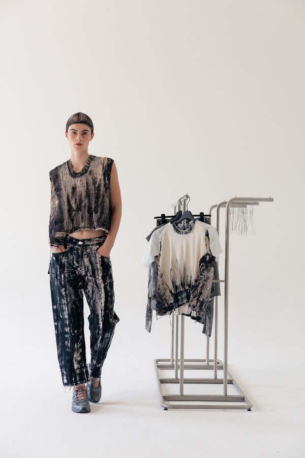 Serienumerica 5 Pocket Trouser - Hand Painted