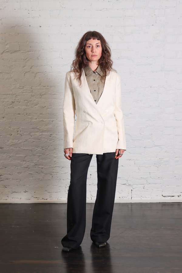 Enza Costa Linen Double Breasted Jacket Enza Costa Linen Double Breasted Jacket