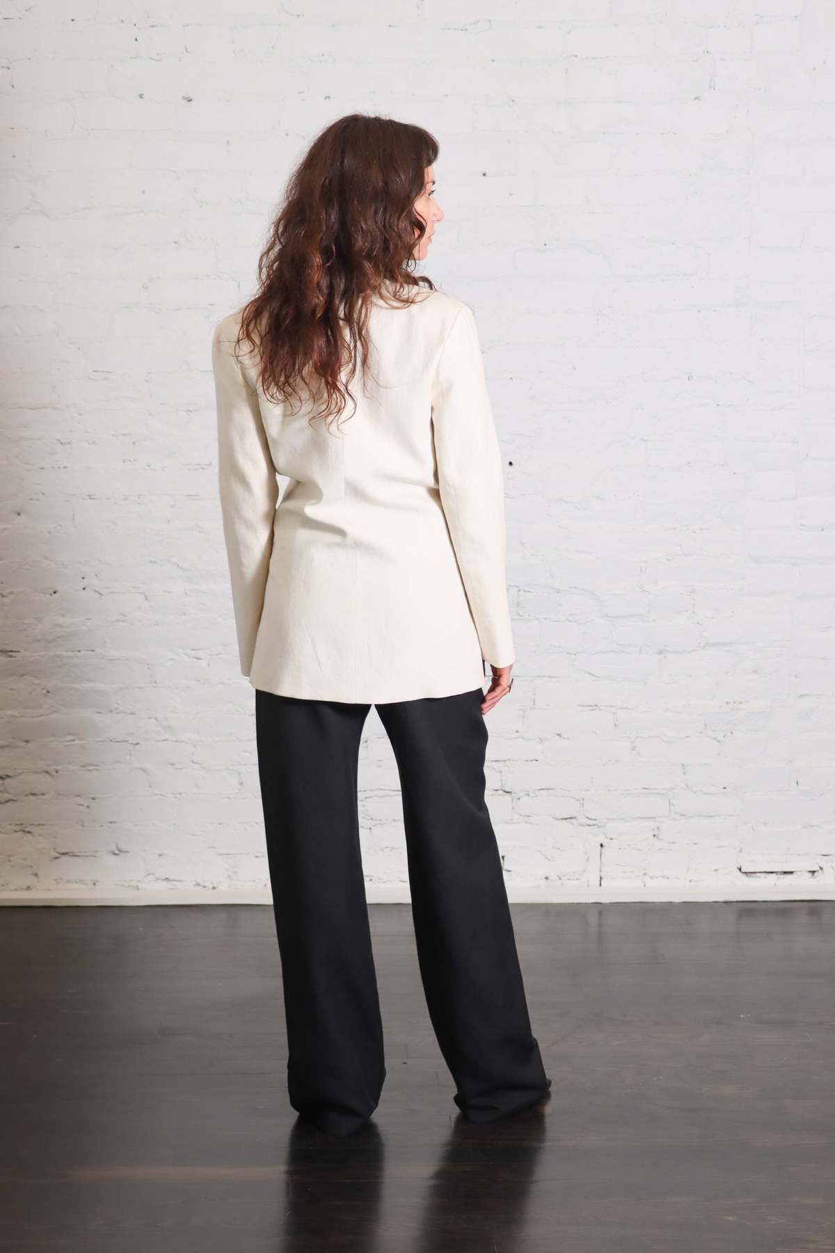 Enza Costa Linen Double Breasted Jacket - Image 2 of 8