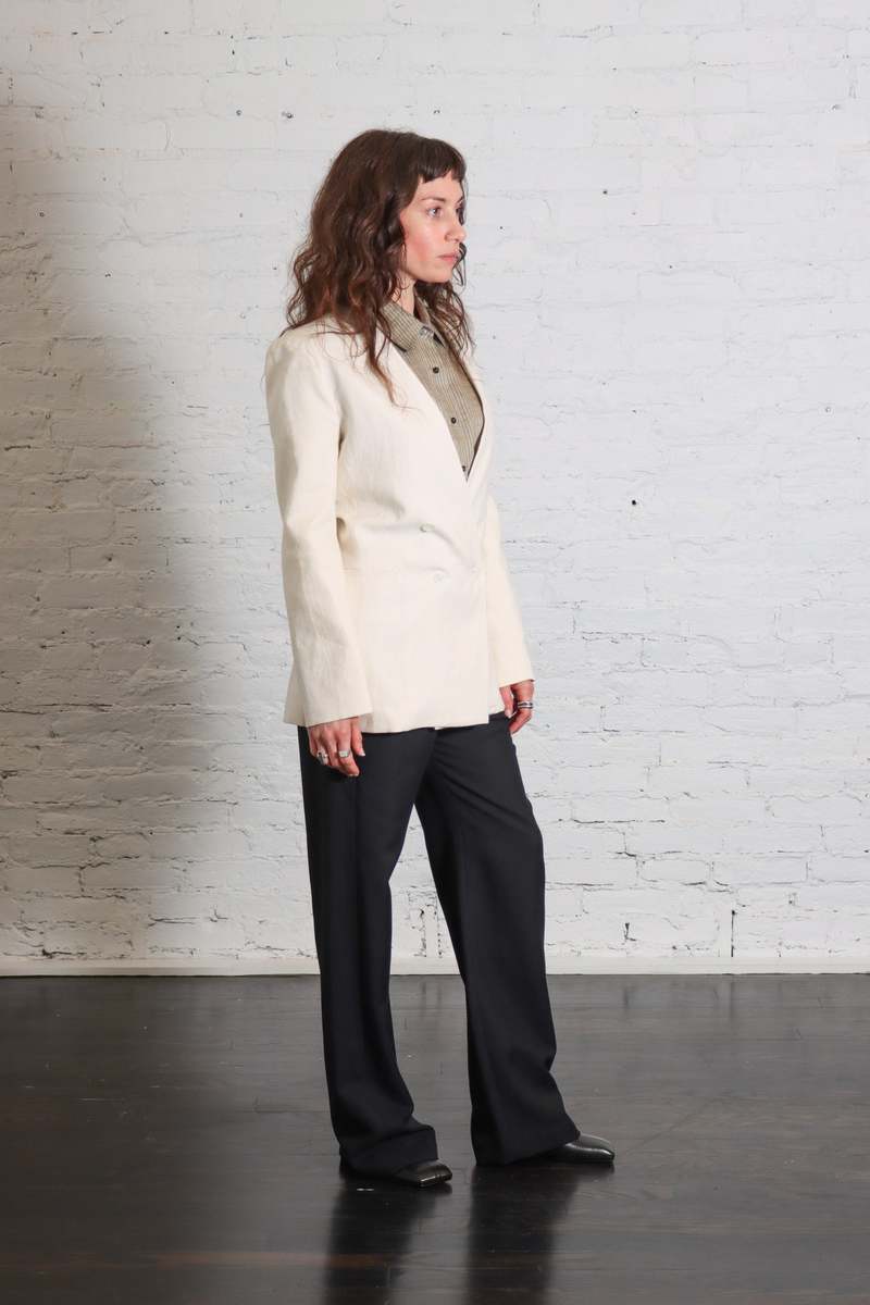 Enza Costa Linen Double Breasted Jacket