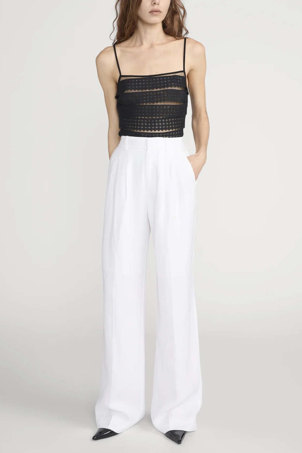 FRAME Denim The Lattice Crochet Cami - Image 1 of 2