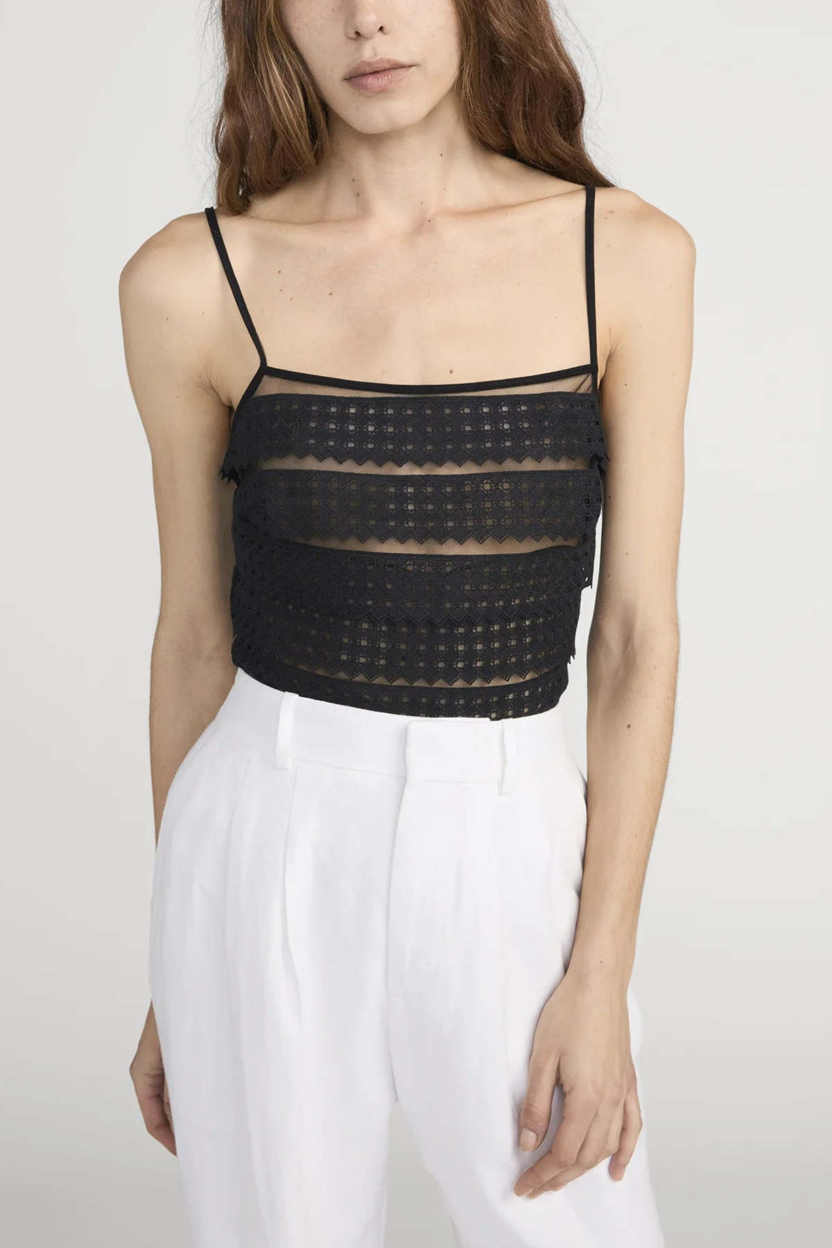 FRAME Denim The Lattice Crochet Cami - Image 2 of 2