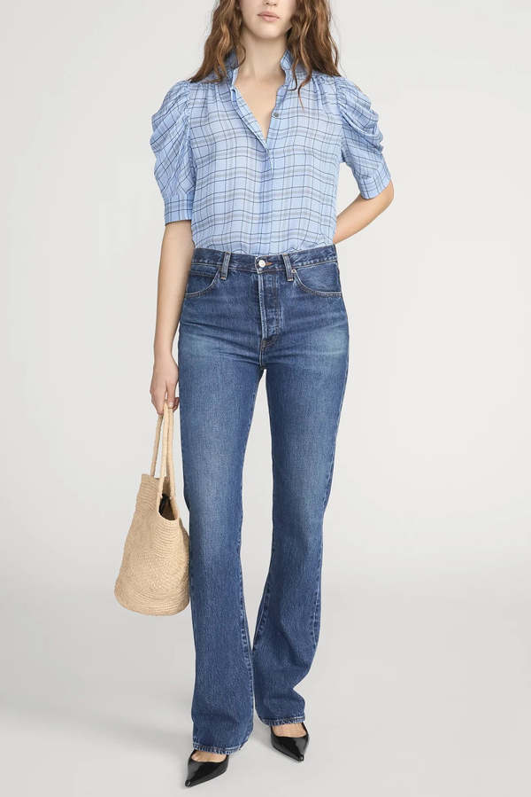 FRAME Denim The Plaid Gillian Top